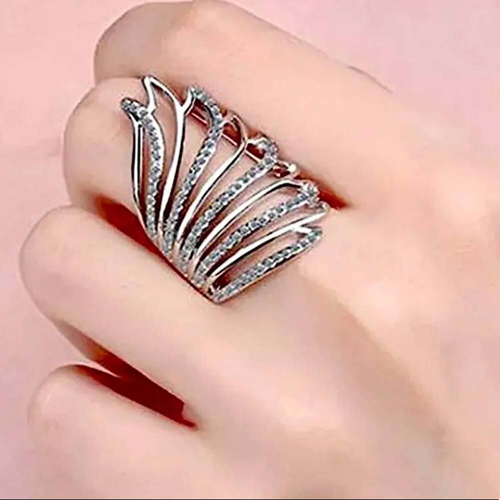 Sterling Silver Resizable Angel Wing Ring